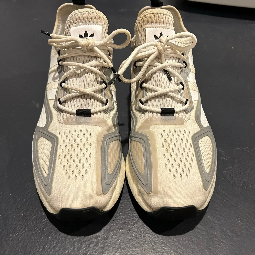 adidas Athletic Shoes in Cream and Gray - Picture 1 of 10